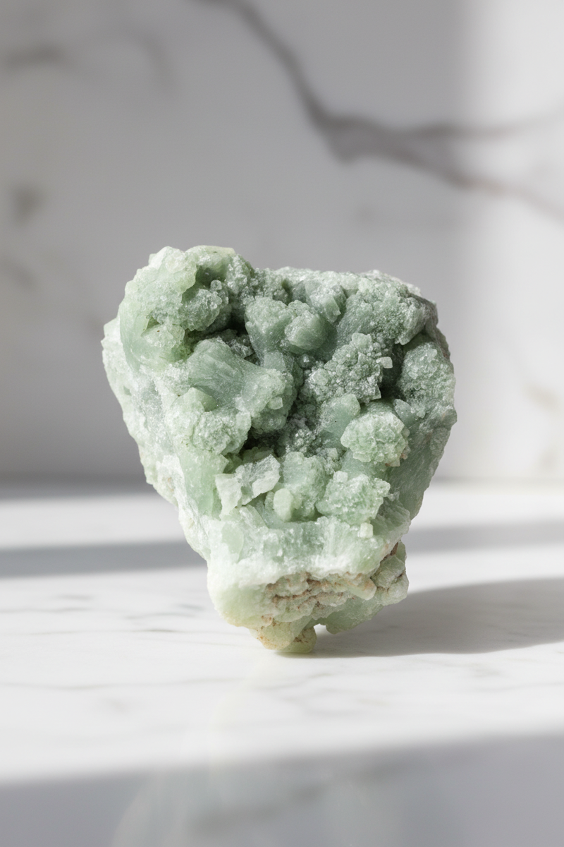 Prehnite Doğal Taş Ham Parça – Safnaturel (100 gr) - Görsel 1 - Safnaturel