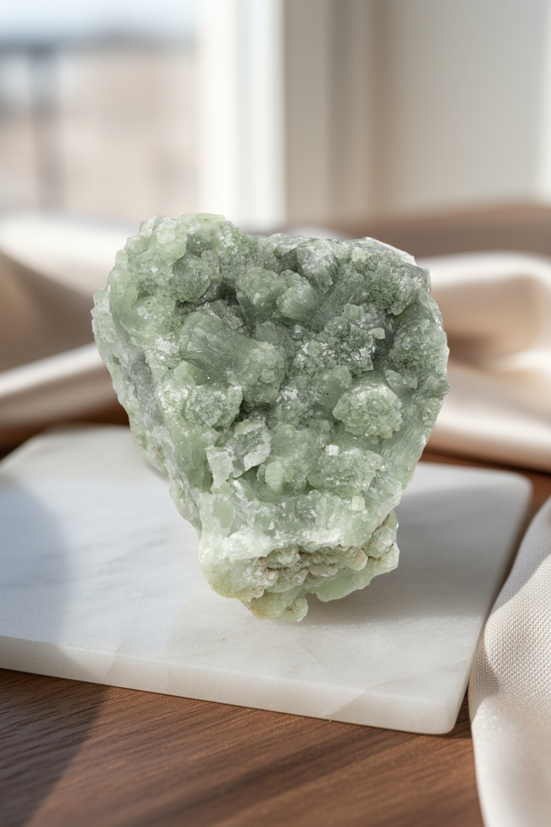 Prehnite Doğal Taş Ham Parça – Safnaturel (100 gr) - Görsel 2 - Safnaturel