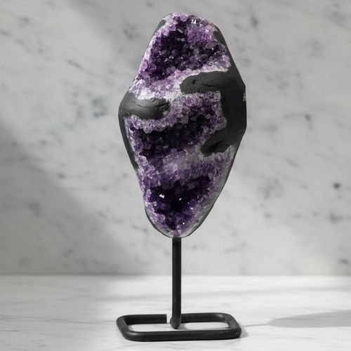 Ametist Doğal Taş Standlı Ham Parça – Safnaturel (2095 gr)