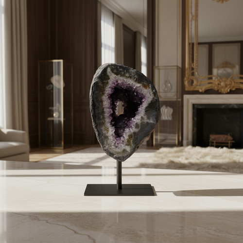 Ametist Doğal Taş Standlı Ham Parça – Safnaturel (2179 gr)