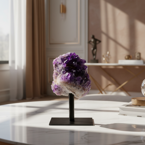 Ametist Doğal Taş Standlı Ham Parça – Safnaturel (367 gr)