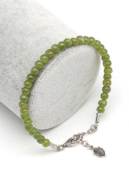 Zebercet Doğal Taş 925 Ayar Gümüş Bileklik