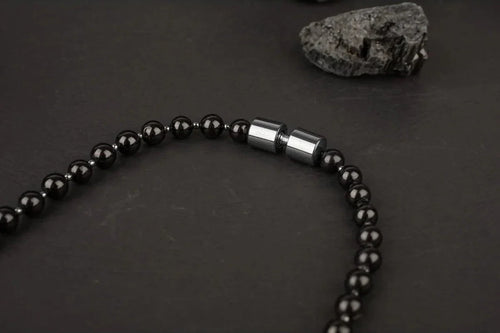 Siyah Turmalin – Lapis Lazuli – Hematit Doğaltaş Erkek Kolye