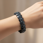 Obsidyen Geniş Kesim Doğal Taş Bileklik