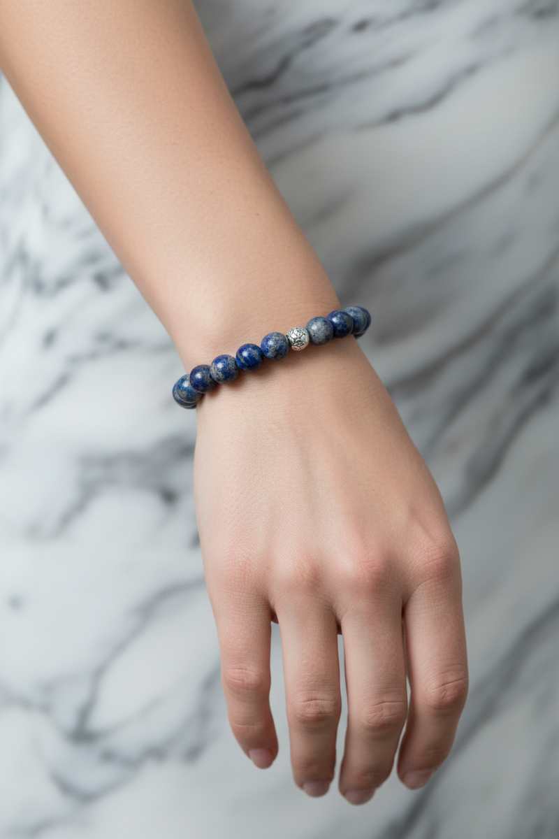 Lapis Lazuli 6mm Doğal Taş Bileklik - Görsel 1 - Safnaturel
