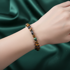 Yengeç Burcu Doğal Taş Bileklik – Anyolit, Golden Obsidyen, Kaplan Gözü & Yeşil Aventurin