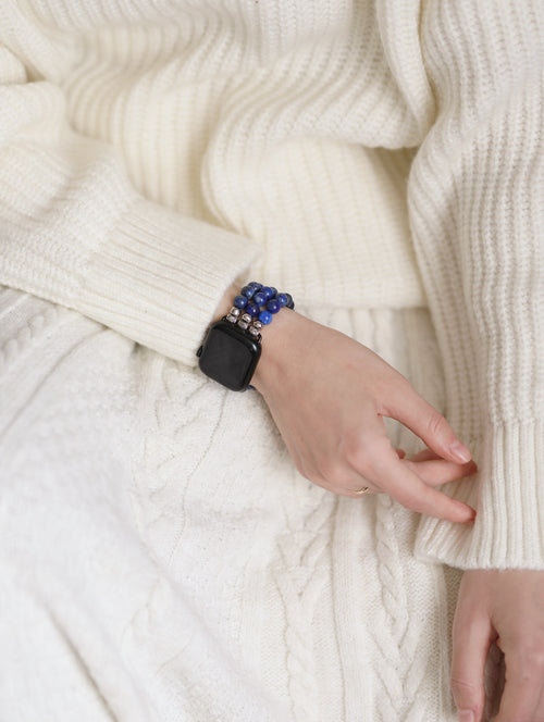Lapis Lazuli Doğal Taş Apple Watch Saat Bandı 38 - 41 mm