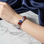 Terazi Burcu Doğal Taş Bileklik – Ametist, Dumanlı Kuvars, Güneş Taşı, Akik, Labradorit, Lapis Lazuli & Pembe Kuvars