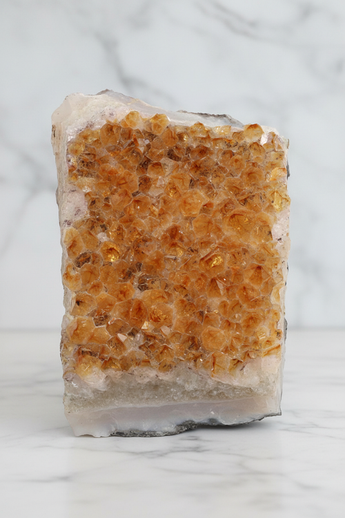 Sitrin Doğal Taş Ham Parça | Dekoratif Koleksiyonluk Parlak Sarı Kristal