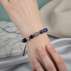Lapis Lazuli Doğal Taş 925 Ayar Gümüş Tasarım Bileklik – Özel Tasarım - Görsel 1 - Safnaturel