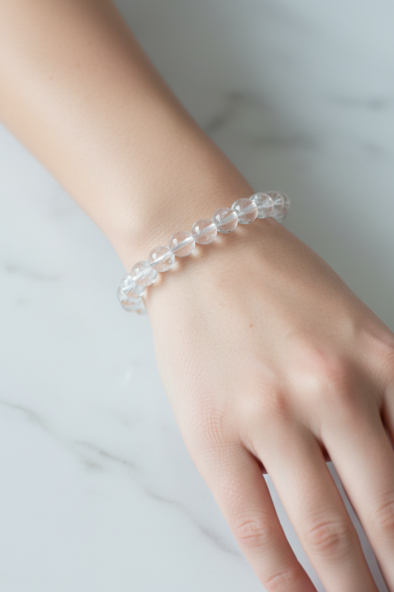 Kristal Kuvars 8mm Doğal Taş Bileklik - Görsel 1 - Safnaturel
