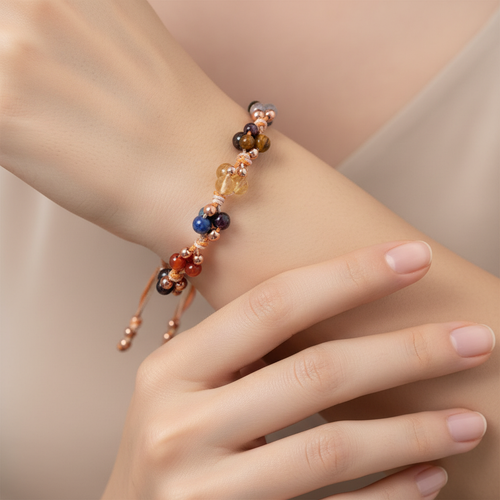 Yay Burcu Doğal Taş Makrome Bileklik - Görsel 2 - Safnaturel