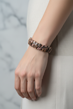 Rodonit Doğal Taş Geniş Kesim Bileklik