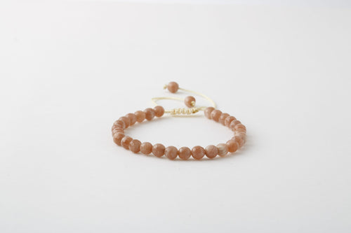 Güneş Taşı 6mm Merdiven Kapama Doğal Taş Bileklik