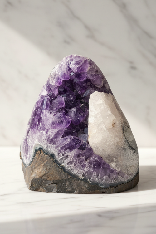 Amethyst Natural Stone Raw Piece | Collectible Purple Crystal Decorative Natural Stone