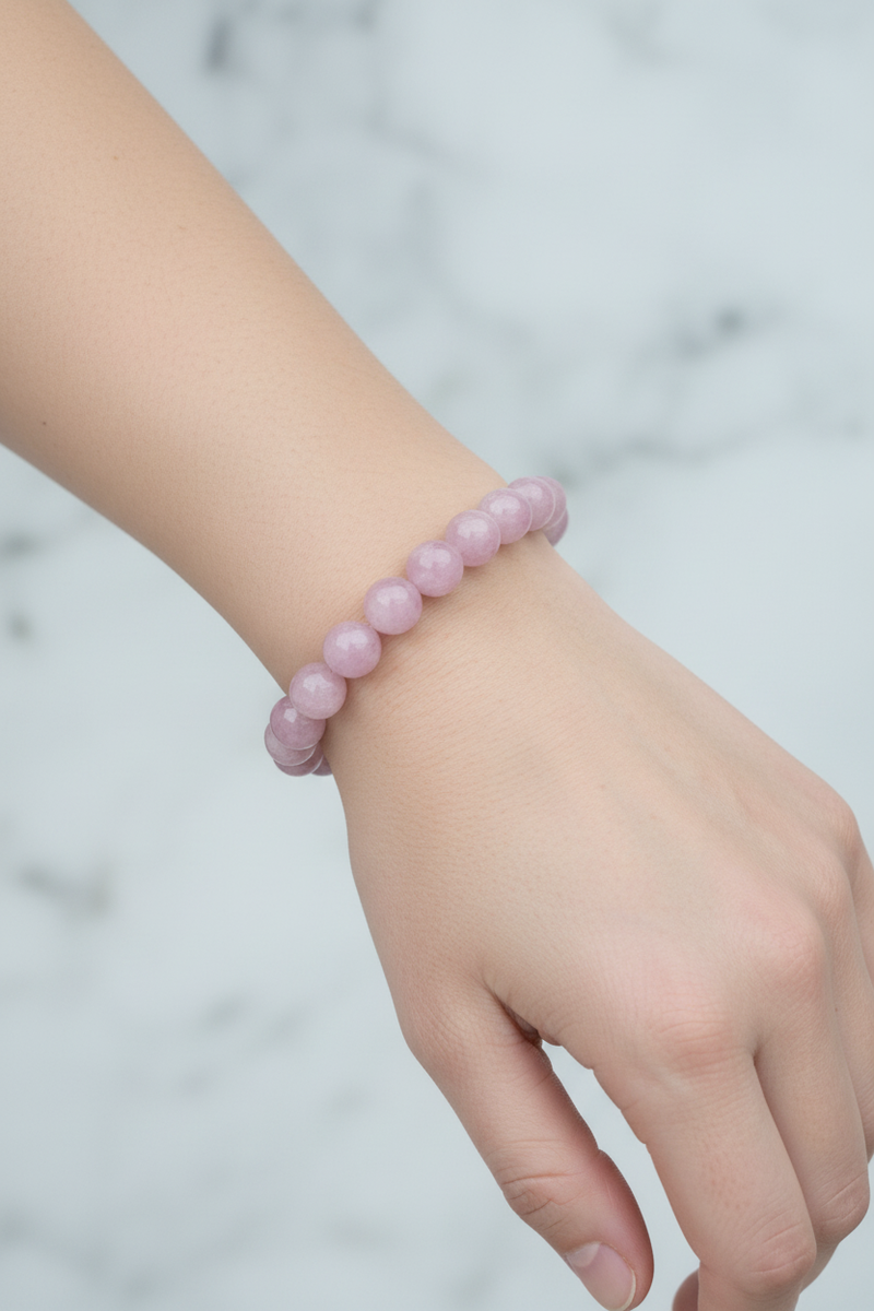 Kunzit 8mm Doğal Taş Bileklik - Görsel 2 - Safnaturel