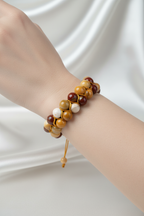 Jasper 8mm Çift Sıra Makrome Doğal Taş Bileklik - Görsel 1 - Safnaturel