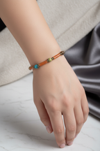 Apatit, Turmalin ve Aventurin Doğal Taş Bileklik – Unisex Şık Tasarım