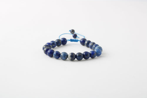 Lapis Lazuli 8mm Merdiven Kapama Doğal Taş Bileklik