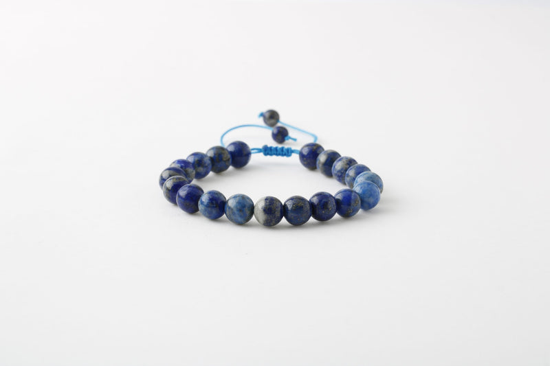 Lapis Lazuli 8mm Merdiven Kapama Doğal Taş Bileklik