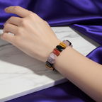 Başak Burcu Doğal Taş Bileklik – Ametist, Obsidyen, Kaplan Gözü, Labradorit, Pembe Kuvars & Yosunlu Akik