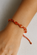 Akik Naturel Kesim Makrome Bileklik