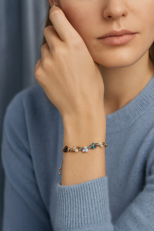 Yengeç Burcu - Doğal Taş Makrome Bileklik - Görsel 1 - Safnaturel