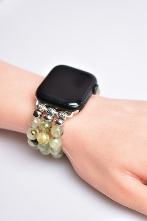 Prehnit Doğal Taş Apple Watch Saat Bandı 42 - 49mm