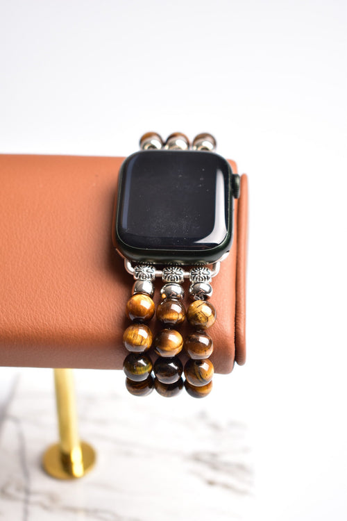 Kaplan Gözü Doğal Taş Apple Watch Saat Bandı 38 - 41 Mm