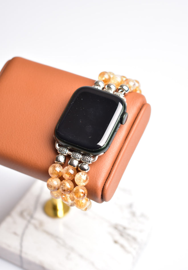 Sitrin Doğal Taş Apple Watch Saat Bandı 42 - 49mm