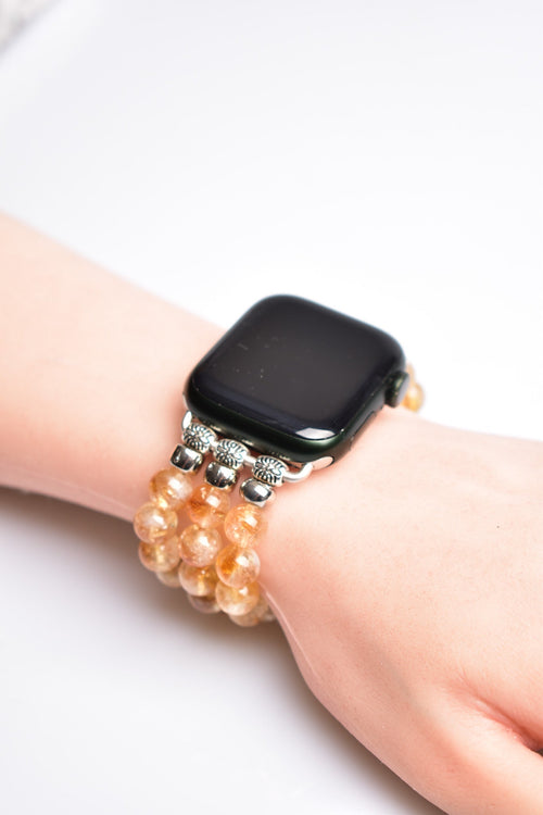 Sitrin Doğal Taş Apple Watch Saat Bandı 38 - 41 Mm