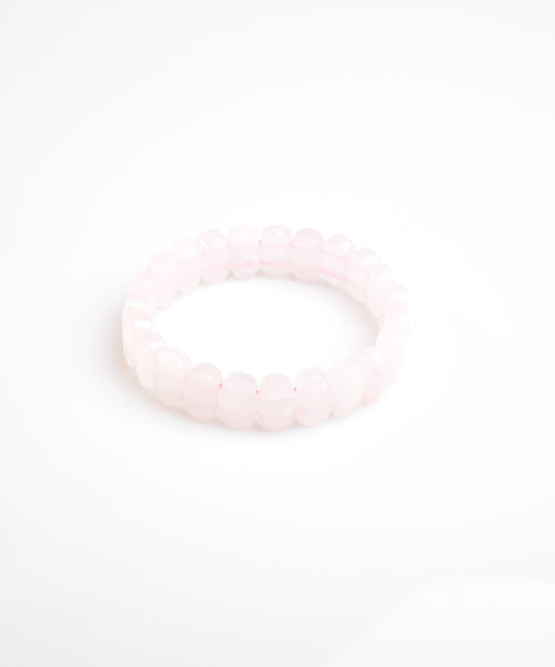 Sertifikalı Pembe Kuvars Doğal Taş 9x14 mm Bileklik
