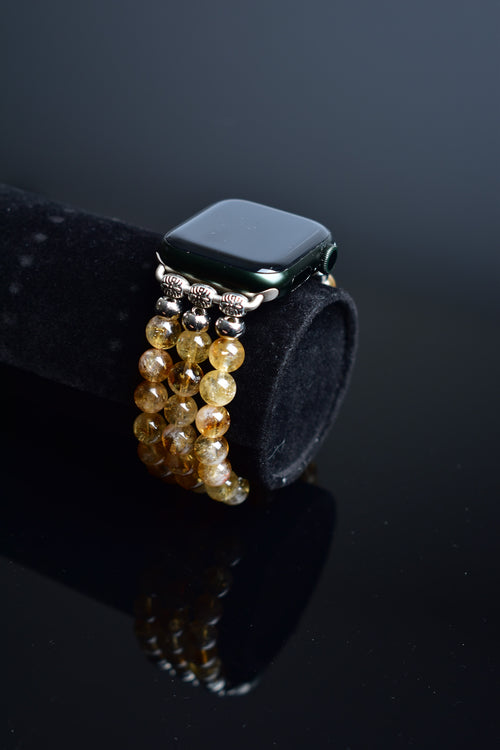 Sitrin Doğal Taş Apple Watch Saat Bandı 42 - 49mm