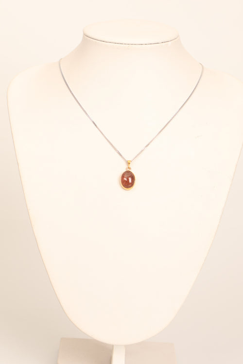 Turmalin Doğaltaş 925 Ayar Gümüş Kolye