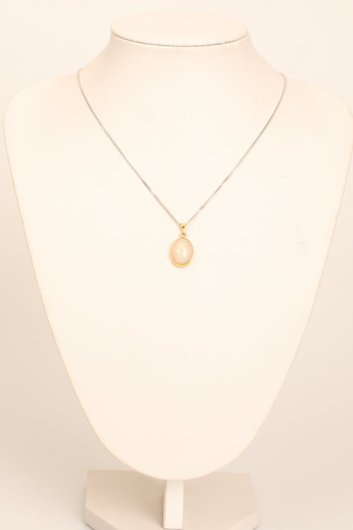 Opal Doğaltaş 925 Ayar Gümüş Kolye