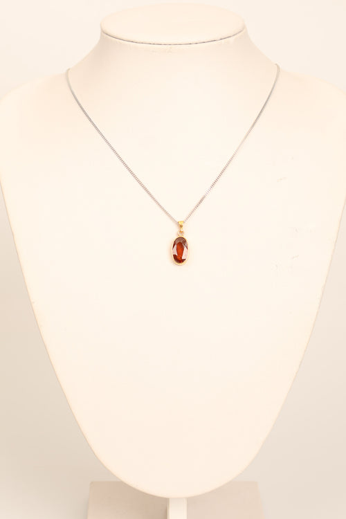 Garnet Doğaltaş 925 Ayar Gümüş Kolye - Görsel 2 - Safnaturel