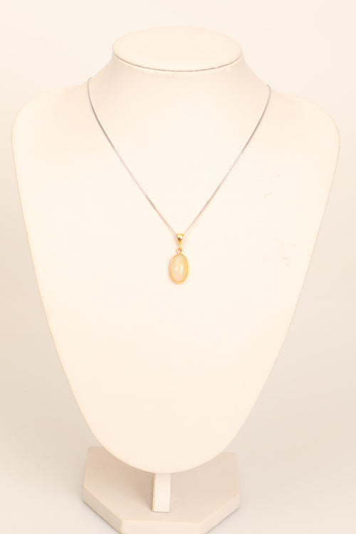 Opal Doğaltaş 925 Ayar Gümüş Kolye