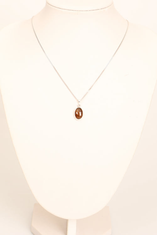 Turmalin Doğaltaş 925 Ayar Gümüş Kolye