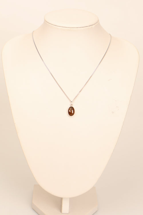 Turmalin Doğaltaş 925 Ayar Gümüş Kolye