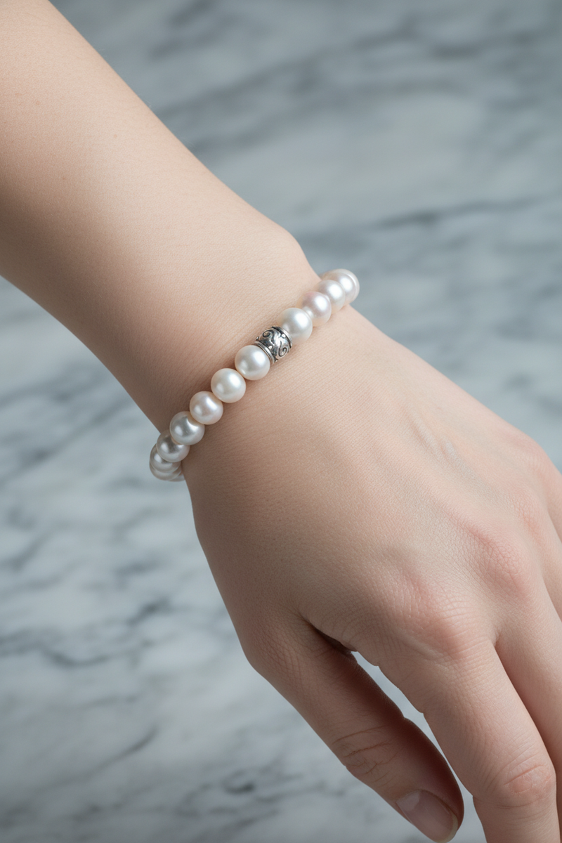 İnci 10mm Doğal Taş Bileklik - Görsel 1 - Safnaturel