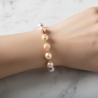 İnci, Lapis Lazuli, Amazonit & Yeşim Doğal Taş 925 Ayar Gümüş Bileklik – Özel Tasarım