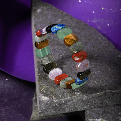 Aslan Burcu Bileklik Ametist, Golden Obsidyen, Jasper, Kaplan Gözü, Labradorit, Lapis Lazuli, Yeşil Aventurin