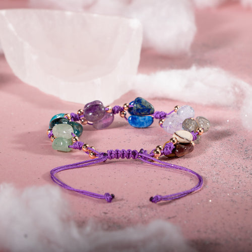 Yay Burcu Bileklik Ametist, Jasper, Kalsedon, Labradorit, Lapis Lazuli, Mavi Apatit, Yeşil Aventurin