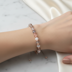 Akik Botsawana Doğal Taş Makrome Bileklik