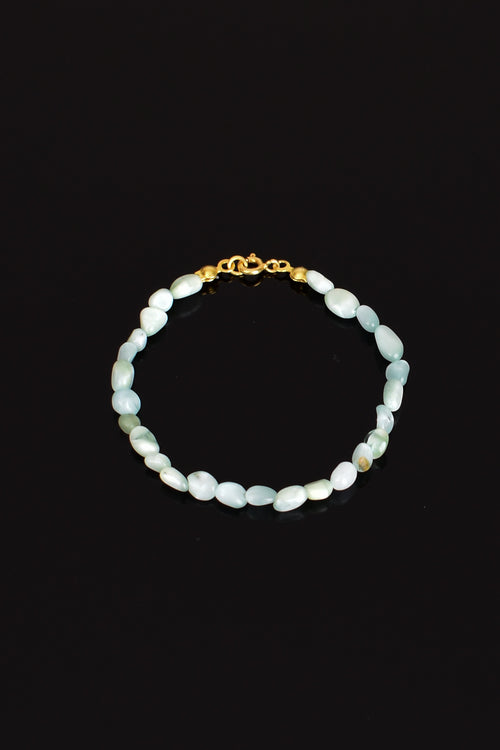 Akuamarin Doğal Taş Gümüş Kapama Tasarım Bileklik