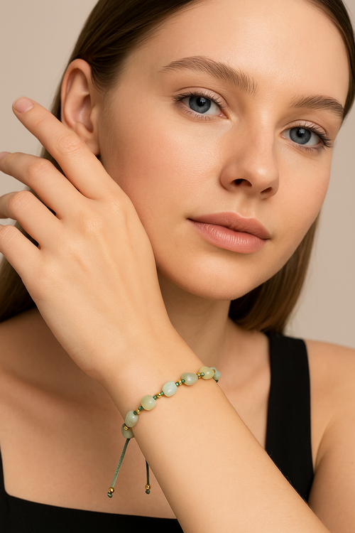Amazonite Natural Stone Macrame Bracelet