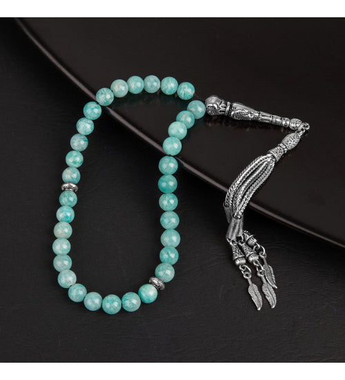 Amazonit Doğal Taş Tesbih 33lük - 8mm