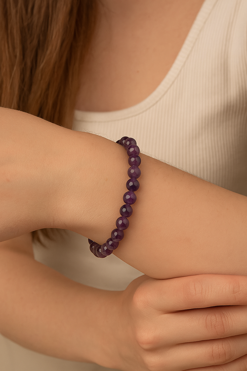 Amethyst Natural Stone Bracelet 8 mm
