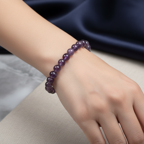 Ametist Doğal Taş Bileklik 8 mm