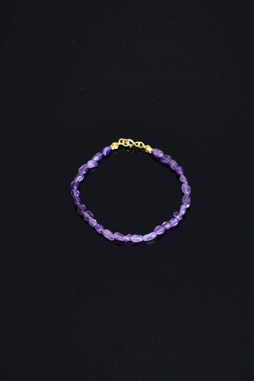 Ametist Doğal Taş Gümüş Kapama Tasarım Bileklik